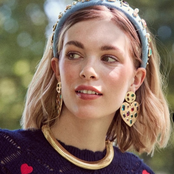 Lele Sadoughi Jewelry - NEW Lele Sadoughi Rainbow Pop Heart Crystal Earrings
